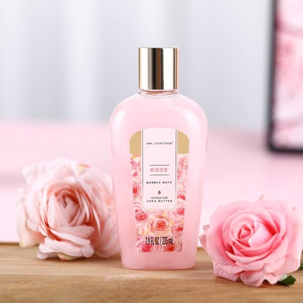Gift Set For Women, Spa Luxetique Bath Sets for Women Gift, 8 Pcs Rose Spa Basket Includes Bubble Bath, Shower Gel, Body Lotion, Birthday Spa Gifts, Mothers Day Gifts for Mom - Image 4