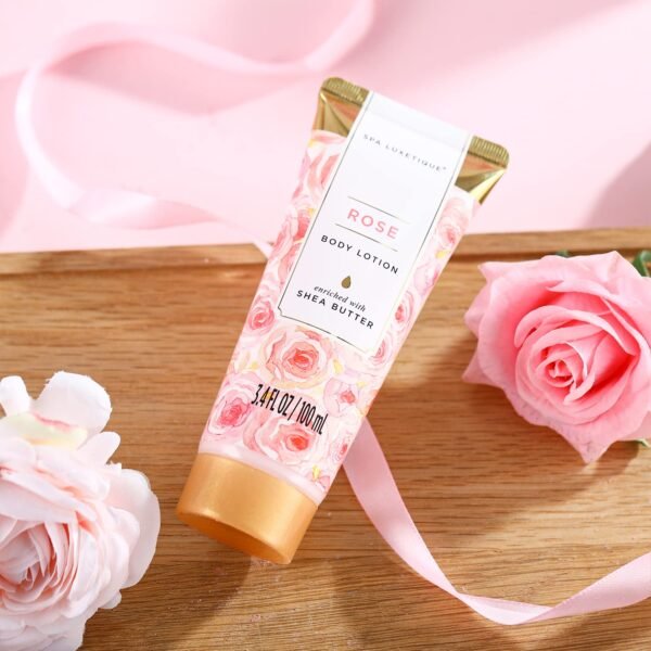 Gift Set For Women, Spa Luxetique Bath Sets for Women Gift, 8 Pcs Rose Spa Basket Includes Bubble Bath, Shower Gel, Body Lotion, Birthday Spa Gifts, Mothers Day Gifts for Mom - Image 3